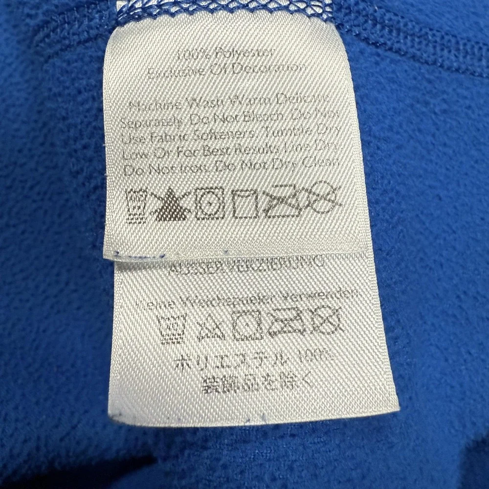 Eddie Bauer First‎ Ascent Pullover Mens Tall XL Blue Fleece Quarter Zip Pocket